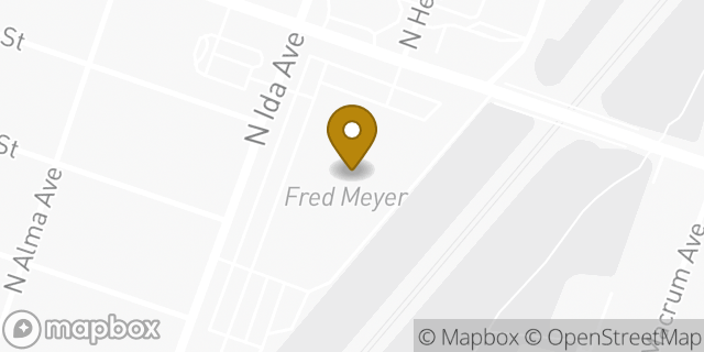 Map showing the location of Fred Meyer in Portland, OR 97203