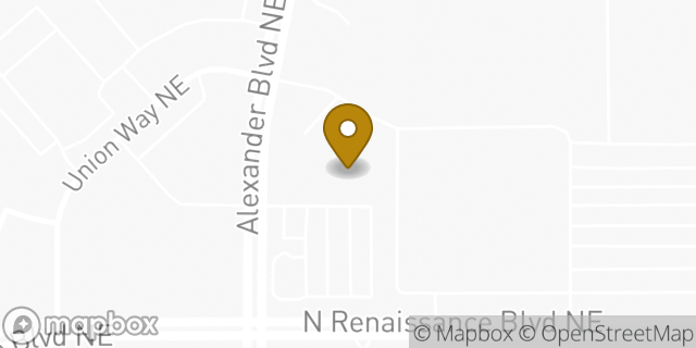 Map showing the location of FedEx ShipSite in Albuquerque, NM 87107