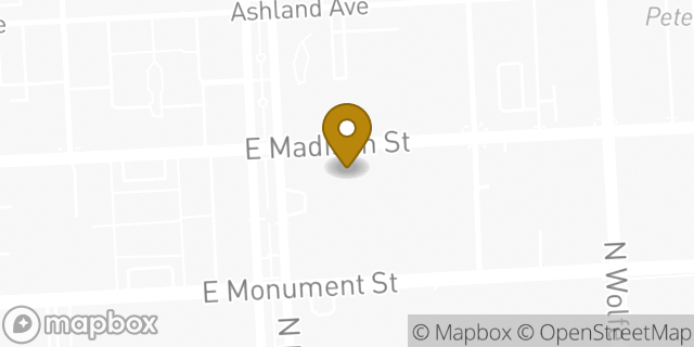 Map showing the location of Johns Hopkins University Medicine Office of Graduate Medical Education in Baltimore, MD 21205