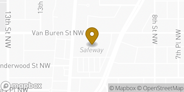 Map showing the location of Coinme in Washington, DC 20012