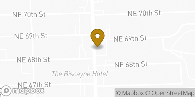 Map showing the location of The UPS Store in Miami, FL 33138
