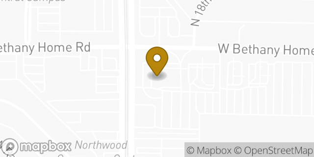 Map showing the location of Walgreens in Phoenix, AZ