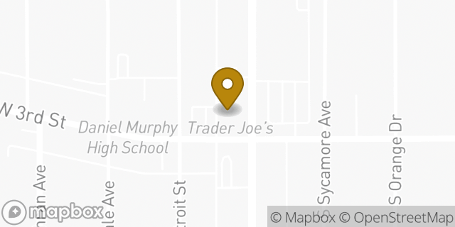Map showing the location of Trader Joe's in Los Angeles, CA 90036