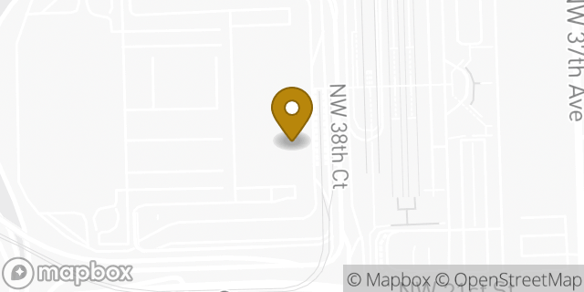 Map showing the location of Hertz in Miami, FL 33142