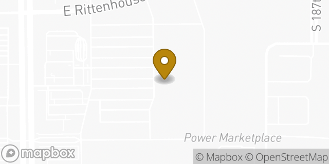 Map showing the location of Penske Truck Rental in Queen Creek, AZ 85142