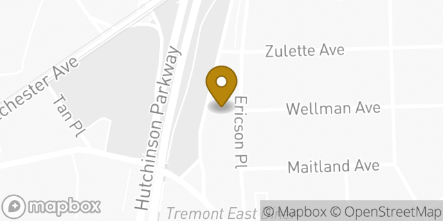Map showing the location of Bronx County American Legion in Bronx, NY 10461