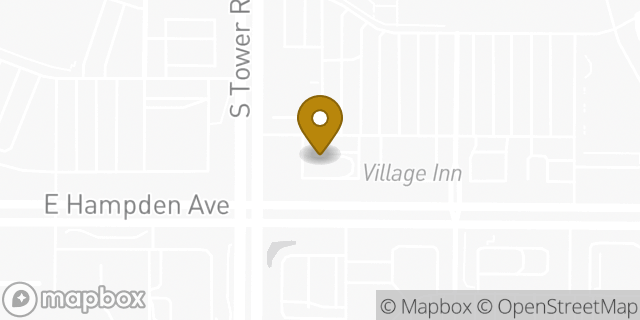 Map showing the location of Sonic Drive In in Aurora, CO 80013