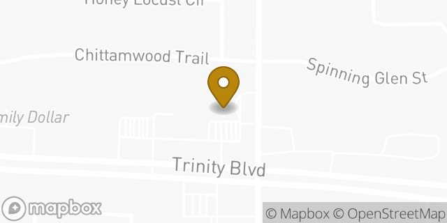 Map showing the location of Amazon Locker - Bandicoot in Euless, TX 76040