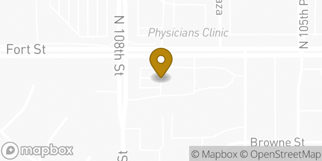 Map showing the location of Walgreens in Omaha, NE 68134