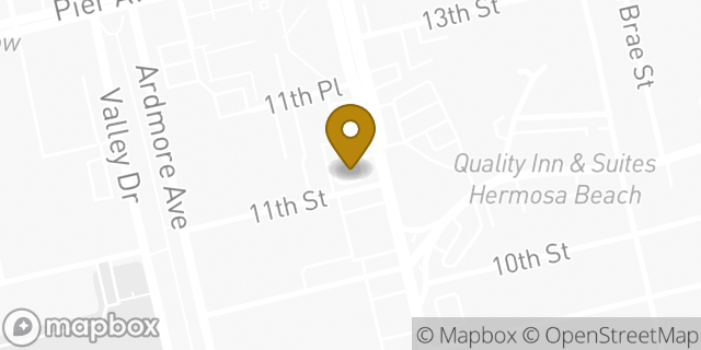 Map showing the location of McDonald's in Hermosa Beach, CA 90254