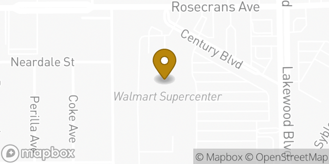 Map showing the location of Walmart Business Center in Paramount, CA 90723
