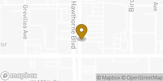 Map showing the location of Hawthorne in Hawthorne, CA 90250