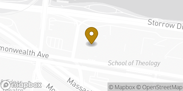 Map showing the location of Dunkin' in Boston, MA 02215