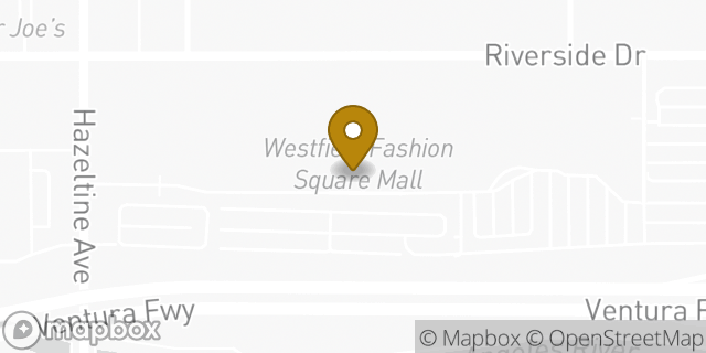 Map showing the location of Starbucks in Sherman Oaks, CA 91423