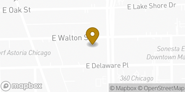 Map showing the location of Lululemon in Chicago, IL 60611