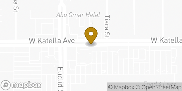 Map showing the location of ATM CVS in Anaheim, CA