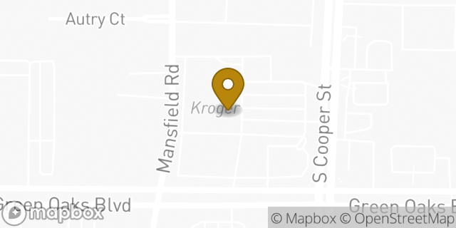 Map showing the location of Kroger in Arlington, TX 76017