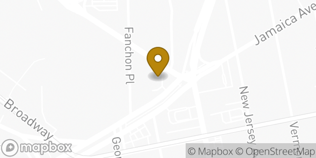 Map showing the location of Dunkin' in Brooklyn, NY 11207