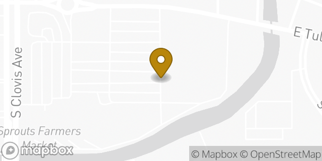 Map showing the location of Starbucks in Fresno, CA 93727