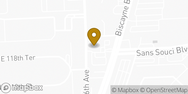 Map showing the location of The UPS Store in Miami, FL 33181