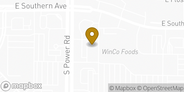 Map showing the location of Baskin-Robbins in Mesa, AZ 85206