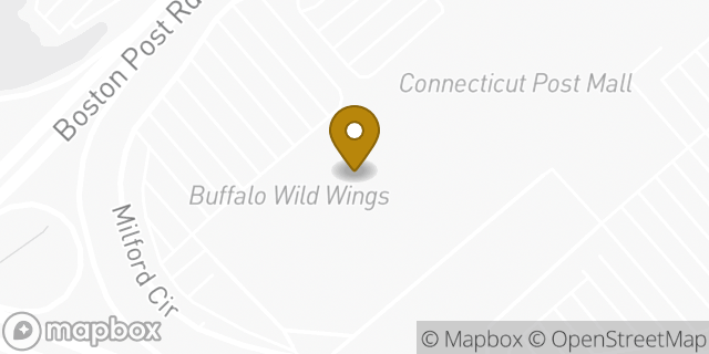 Map showing the location of Starbucks in Milford, CT 06460