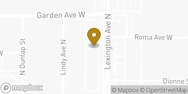 Map showing the location of The UPS Store in Roseville, MN 55113