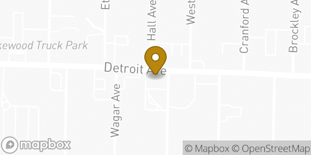 Map showing the location of McDonald's in Lakewood, OH 44107