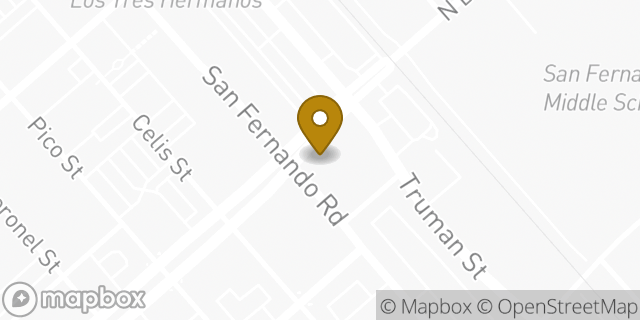 Map showing the location of Bank of America Financial Center & Drive-Thru ATM | San Fernando in San Fernando, CA 91340