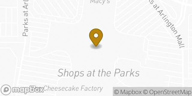 Map showing the location of Sunglass Hut in Arlington, TX 76015