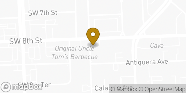 Map showing the location of 7-Eleven in Coral Gables, FL 33134
