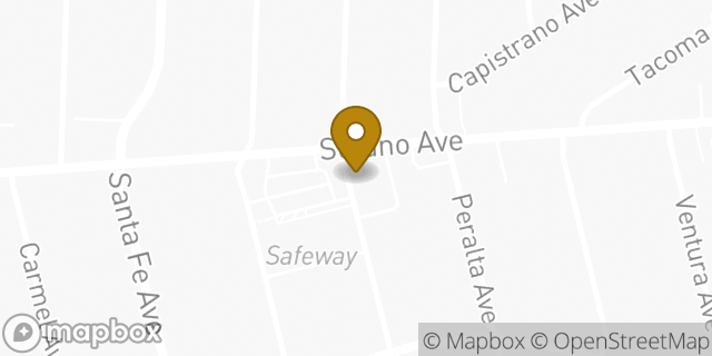 Map showing the location of Bank of America ATM in Albany, CA 94707