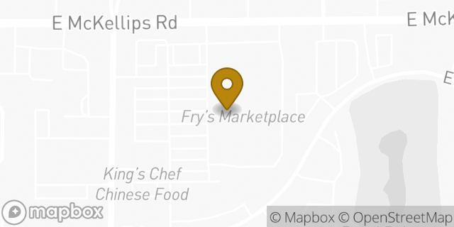 Map showing the location of Coinstar in Mesa, AZ 85203
