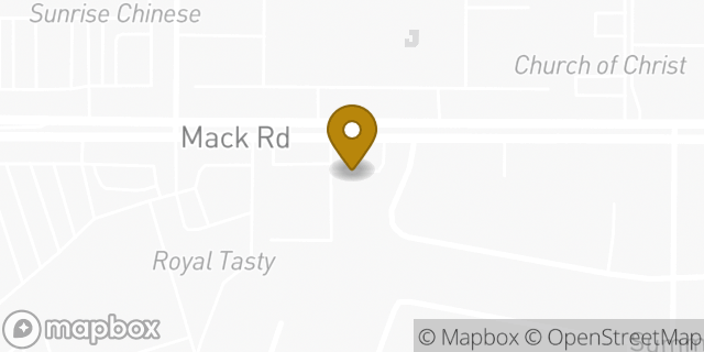 Map showing the location of Mack Road KinderCare in Sacramento, CA 95823