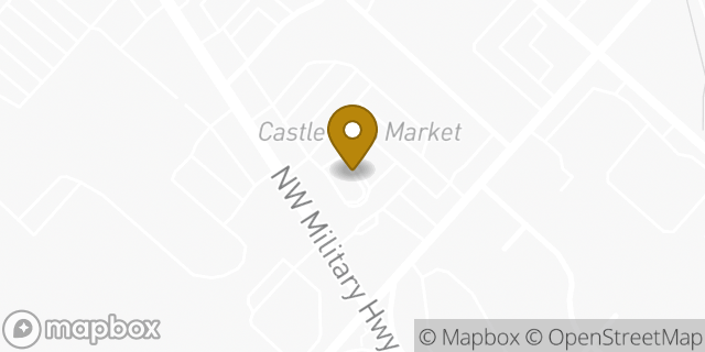 Map showing the location of Sonic Drive In in Castle Hills, TX 78213