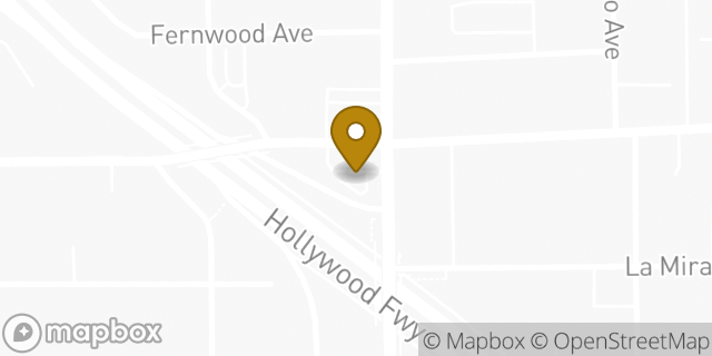 Map showing the location of Starbucks in Los Angeles, CA 90029