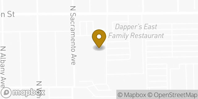 Map showing the location of Starbucks in Chicago, IL 60618
