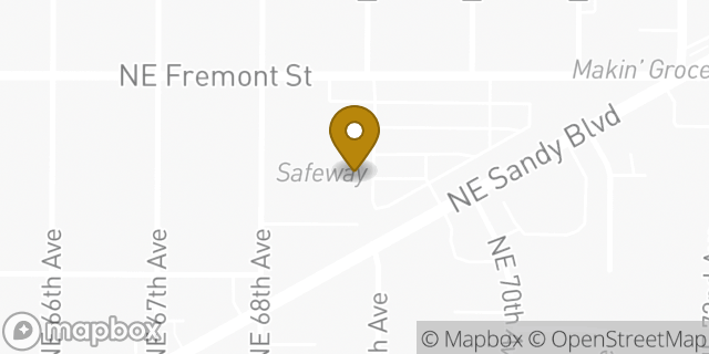 Map showing the location of Starbucks in Portland, OR 97213
