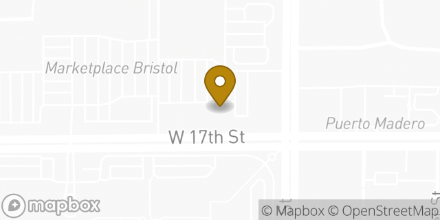 Map showing the location of Chipotle Mexican Grill in Santa Ana, CA 92706