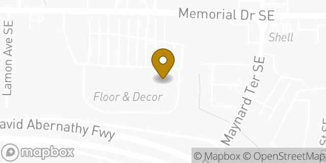 Map showing the location of Planet Fitness in Atlanta, GA 30317