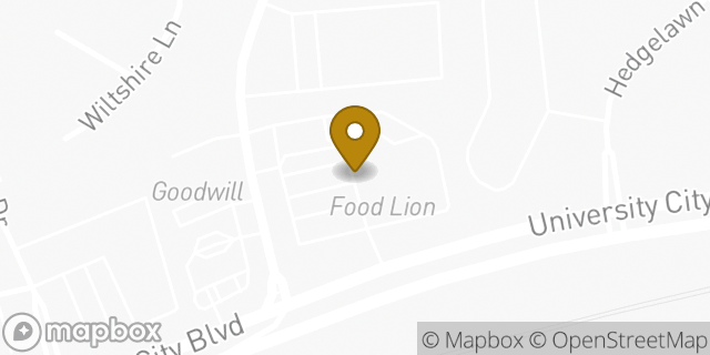 Map showing the location of Food Lion in Charlotte, NC 28262