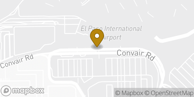 Map showing the location of Budget Car Rental in El Paso, TX 79925