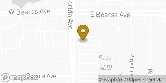 Map showing the location of Regions Bank in Tampa, FL 33613
