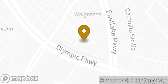 Map showing the location of Starbucks in Chula Vista, CA 91915