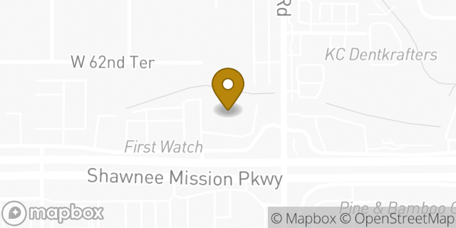 Map showing the location of AutoZone in Shawnee, KS 66203