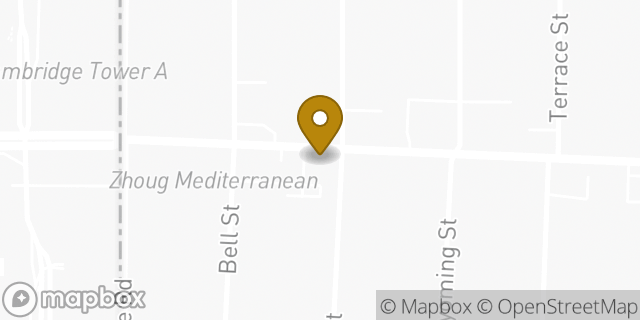 Map showing the location of Starbucks in Kansas City, MO 64111