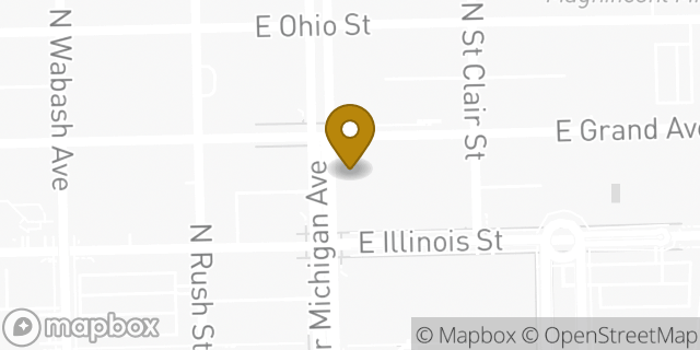 Map showing the location of Starbucks in Chicago, IL 60611
