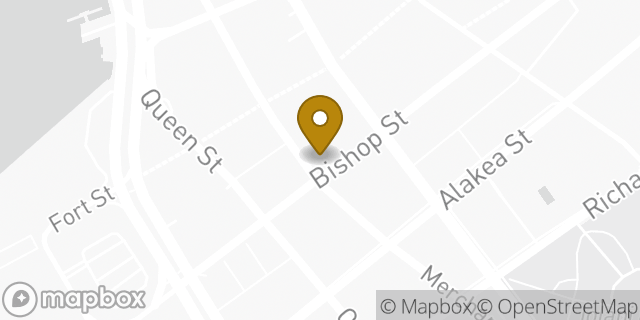 Map showing the location of Starbucks in Honolulu, HI 96813