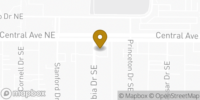 Map showing the location of Chipotle Mexican Grill in Albuquerque, NM 87106