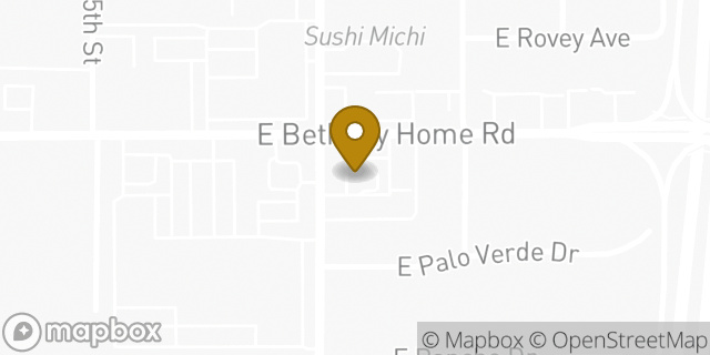 Map showing the location of Starbucks in Phoenix, AZ 85016